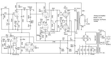 Ampeg J12D Jet schematic circuit diagram